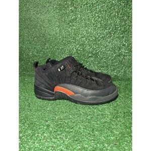 Nike Air Jordan 12 Retro Low Kids 5.5Y Womens 7 Black Orange Basketball Shoes